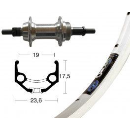 Winora Rueda Trasera 28x1.75 Rigida Zac 19 32 Agujeros Eje Macizo 100 Mm 6/7v.plata (622-19)