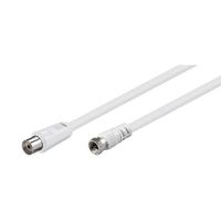 goobay cable coaxial antena a conector f hembramacho 25m blanco