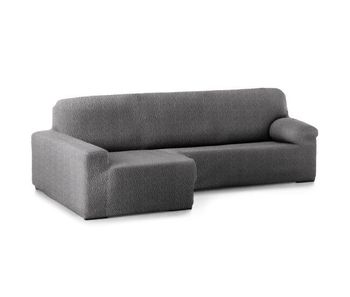 Funda sofá bielastica adaptable  roc chaise longue brazo largo izquierda (250-360 cm) gris oscuro