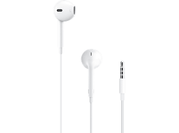 Apple EarPods, Clavija de 3,5 mm, Cable, Conexión Lightning, Micrófono, Blanco