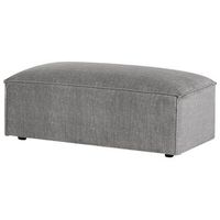 otomana moderna reposapies tapizado de terciopelo gris hellnar