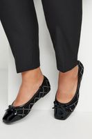 bailarinas negras antelina con rombos strass en ancho especial