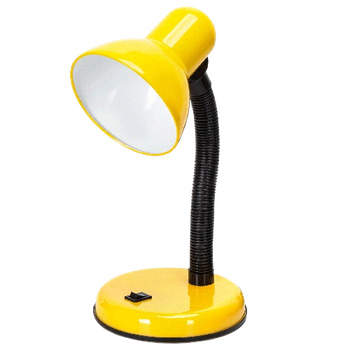Aigostar Lámpara de Escritorio Retro， Flexo LED Escritorio sin Bombilla， Lámpara de mesa Compatible con Led Bombillas Modelo E27， Máx 240V， Lampara Lectura para Leer， Trabajar， Estudiar， Amarillo