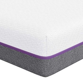 Colchón De Espuma Viscoelástica Medio 90 X 190 Cm Blanco Y Gris Vidaxl