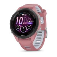 garmin forerunner 265s 42mm bisel negro con carcasa en rosa y correa de silicona en rosagris