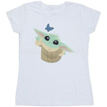 Disney Camiseta manga larga The Mandalorian Butterfly Catching para mujer