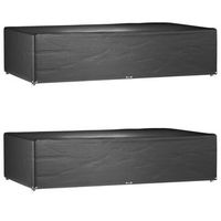 fundas muebles jardin 2 uds  cubiertas muebles jardin 12 ojales rectangular 315x180x75 cm cfw30383