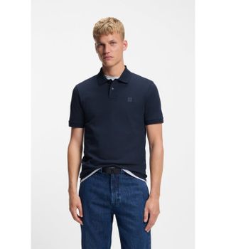 BOSS para hombre. 50507803 Polo Passenger marino (L), Casual, Algodón, Manga corta