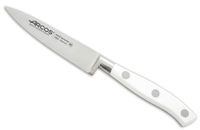cuchillo mondador acero inoxidable forjado nitrum 100 mm mango blanco