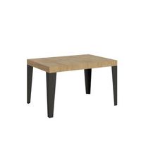 mesa extensible 90x130390 cm flame roble natural estructura antracita