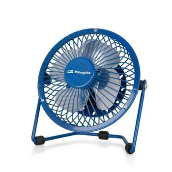 Ventilador sobremesa Orbegozo PW 1026 8W USB azul 10cm metal