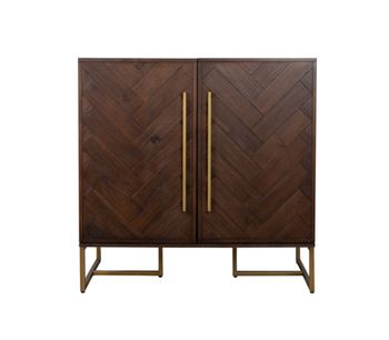 Mueble bar de acacia marrón