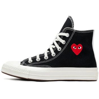 Converse Zapatillas altas Comme des Garçons Single Heart Chuck 70 Black High para hombre