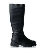 wonders para mujer a-4305 botas de piel bones 04 negro 38 plano 1 a 3cm cremallera casual