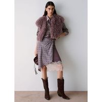 liu jo chaqueta de punto chaleco cropped en teddy para mujer