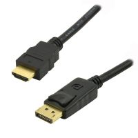 cable adaptador displayport a hdmi mcl 2 m negro