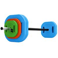 sportnow set de pesas ajustables con barra de acero de 140 cm 8 discos de 5kg 25kg 15kg 2 clips para casa gimnasio