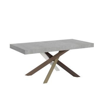 Mesa Extensible 90x200/304 Cm Volantis Cemento Estructura Multicolor 4/c