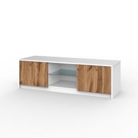 mueble de tv en melamina y mdf blancoroble
