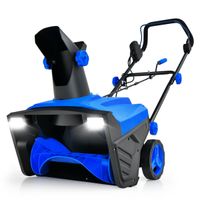 costway sopladora de nieve electrica con luces led duales barredora de nieve con cable chorro giratorio de 180 maquina quitanieves para jardin