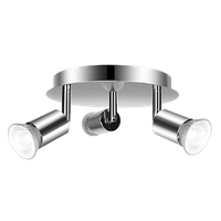 aigostar- lampara de techo focos ledplafon con 3 focos gu10 baseo200mmajustable y giratorio lampara de techo paradormitorio cocina salon pasillo no incluye bombillas