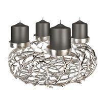 gilde candelabro de adviento twigs plata antigua h 20 cm