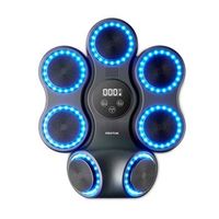maquina de boxeo musical combat pro prixton luces led - bluetooth - 11 modos - 9 velocidades - guantes incluidos