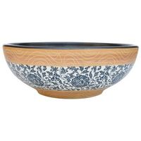 lavabo de bano moderno  lavabo sobre encimera redondo ceramica multicolor r41x14 cm