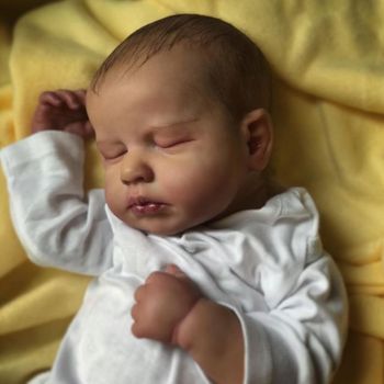 Muñeca Bebe Reborn realista de 19 pulgadas, cuerpo de tela de vinilo de silicona, juguete hecho a mano para niñas, regalo de Navidad