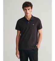 gant para hombre 2210 polo de pique regular fit shield negro xl casual algodon manga corta