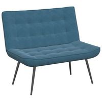 banco interior  banco de terciopelo azul 110x74x84 cm