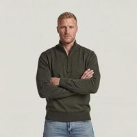 g-star raw jersey d30783-e813 core refined half zip-h020 black olive para hombre