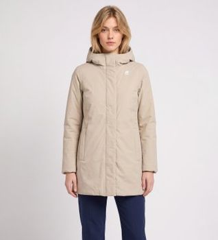 K-way para mujer. K8144CW Chaqueta Sophie Twill Soft Beaver beige (XL), Casual, Nylon
