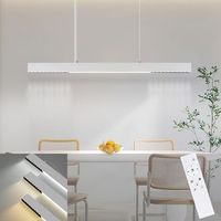 nettlife lampara colgante led 32w blanco diam107cm moderna aluminio regulable altura regulable con diseno largo lineal para