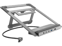 reacondicionado seminuevo muy bueno docking station - hama 00200139 12 puertos en 1 conector usb c resolucion 4k puerto de audio 35 mm gris