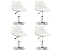 vidaxl sillas de comedor 4 unidades cuero sintetico blanco