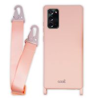 cool funda con cinta rosa para samsung galaxy note 20