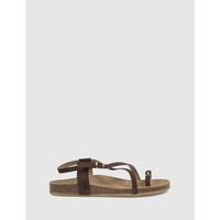 kamome sandalias sandalia bio salome marron para mujer