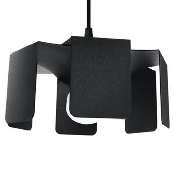 Lámpara de techo negro acero alt. 110 cm