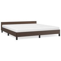 estructura de cama con cabecero sin colchon marron 160x200 cm vidaxl