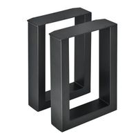 set de 2x patas para bancos makers - acero - 30 x 43 cm - negro encasa