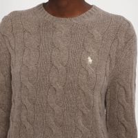 polo ralph lauren cable-knit wool-blend pullover - m