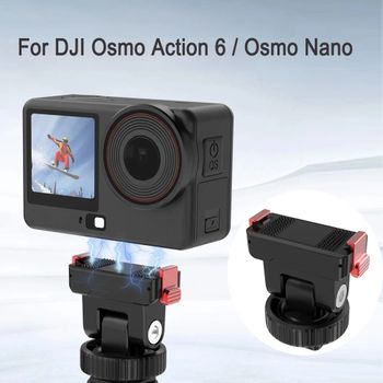 Base Magnética de Plástico PULUZ para Cámaras DJI Osmo Action 6, 360 II, Nano, con Montura de Liberación Rápida, Orificio para Tornillo de 1/4 de Pulgada y Soporte Cold Shoe