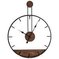 reloj de pared moderno colgante estilo industrial escandinavo estructura de metal negro taugon