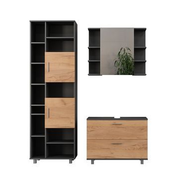 Conjunto De Muebles De Baño Ilias 3 Partes, Con Unidad Alta Vicco