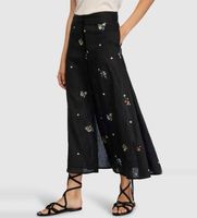 semicouture para mujer s6sn59 falda faustine de lino bordado negro 42 casual