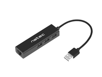 adaptador natec dragonfly usb 20 a rj45 gigabit con 3xusb 20