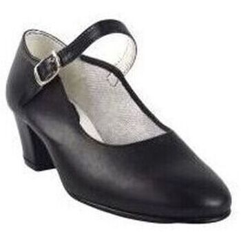 Bienve Mocasines Zapato flamenca-correa negro para mujer