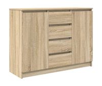 aparador - mueble de almacenamiento con cajones roble sonoma 1005x35x76 cm es1835