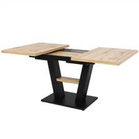 mesa de comedor extensible efecto madera 118-157cm